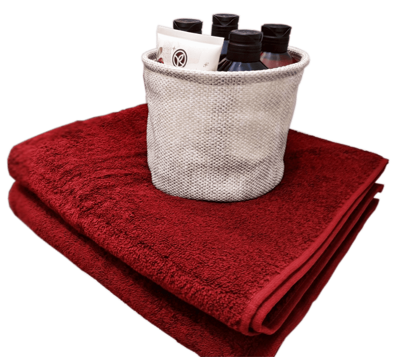 serviettes gel douche et produit de beauté